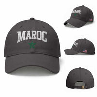 Morocco Maroc Pride Baseball Cap Moroccan Heritage Vintage Green Star