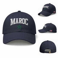 Morocco Maroc Pride Baseball Cap Moroccan Heritage Vintage Green Star