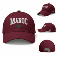 Morocco Maroc Pride Baseball Cap Moroccan Heritage Vintage Green Star