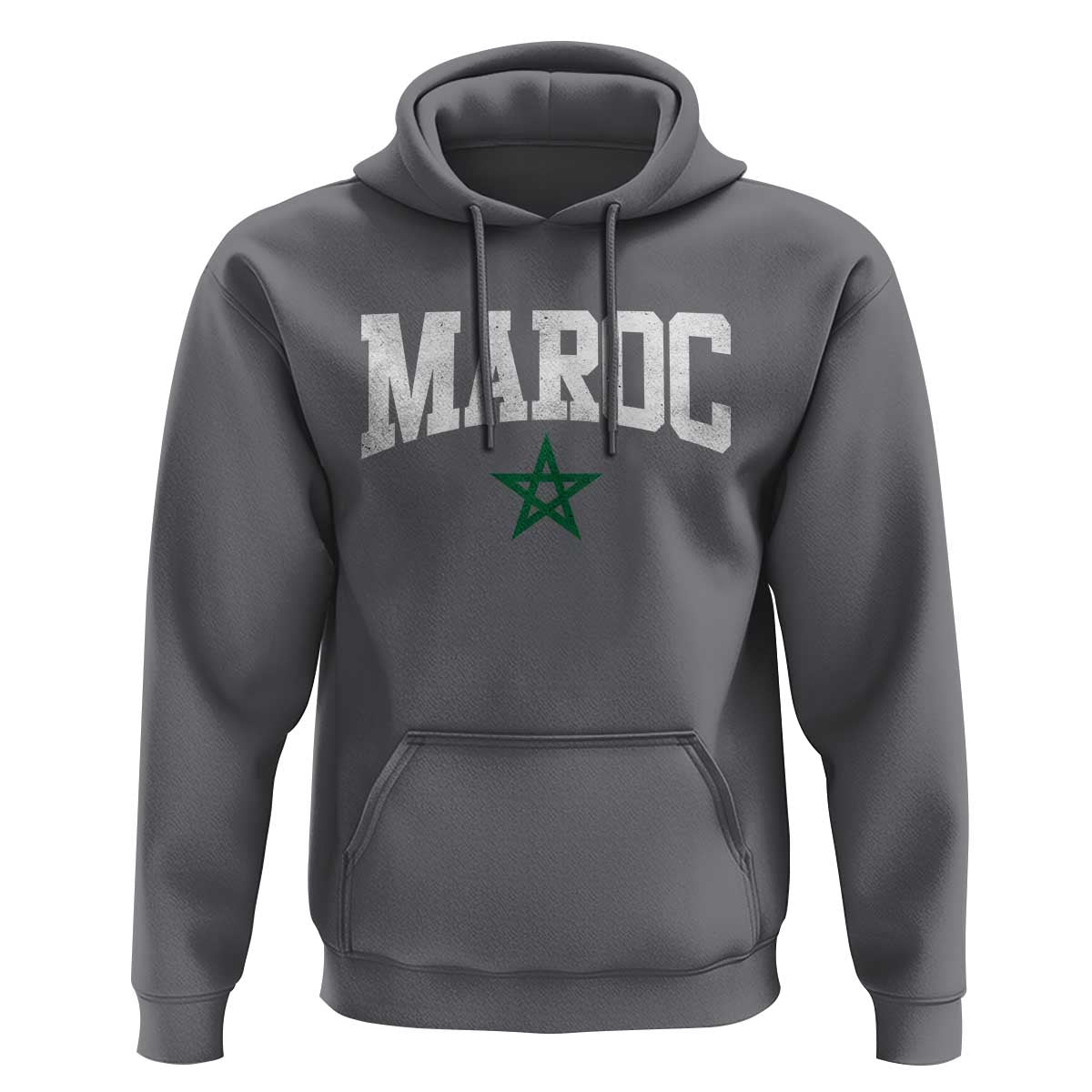 Morocco Maroc Pride Hoodie Moroccan Heritage Vintage Green Star