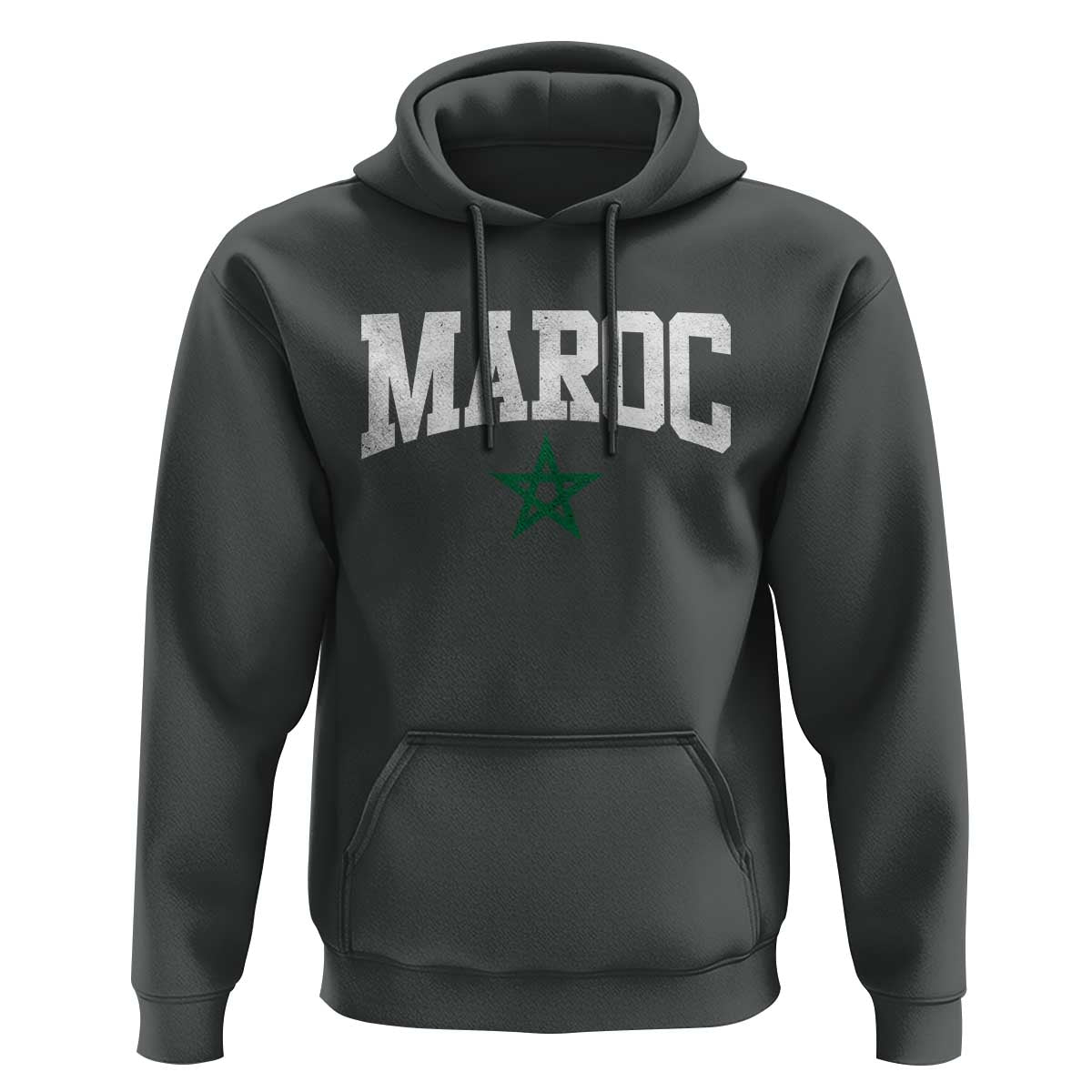Morocco Maroc Pride Hoodie Moroccan Heritage Vintage Green Star