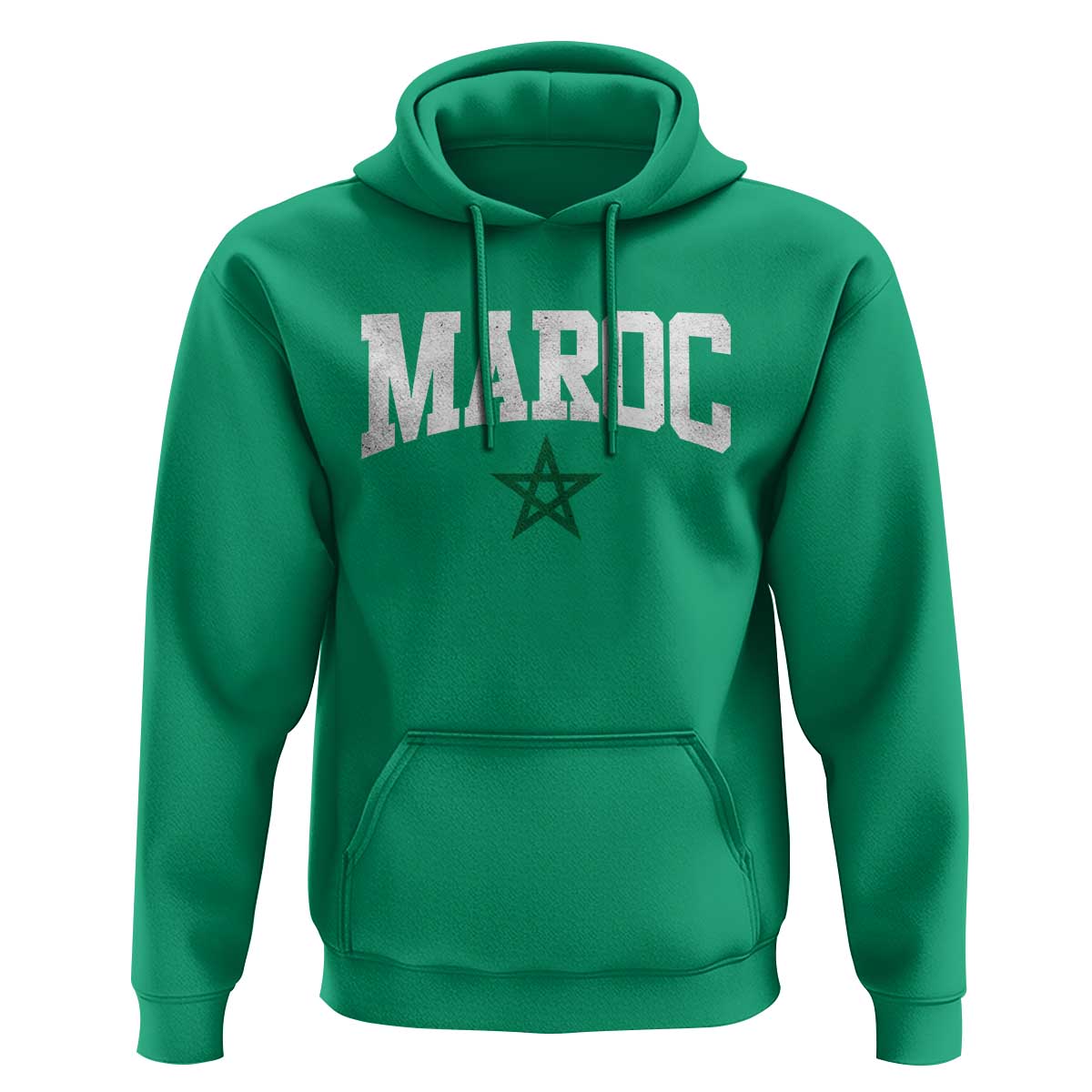 Morocco Maroc Pride Hoodie Moroccan Heritage Vintage Green Star
