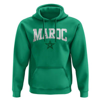 Morocco Maroc Pride Hoodie Moroccan Heritage Vintage Green Star