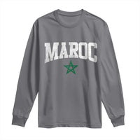 Morocco Maroc Pride Long Sleeve Shirt Moroccan Heritage Vintage Green Star