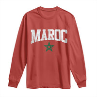 Morocco Maroc Pride Long Sleeve Shirt Moroccan Heritage Vintage Green Star