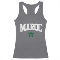 Morocco Maroc Pride Racerback Tank Top Moroccan Heritage Vintage Green Star