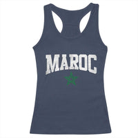 Morocco Maroc Pride Racerback Tank Top Moroccan Heritage Vintage Green Star