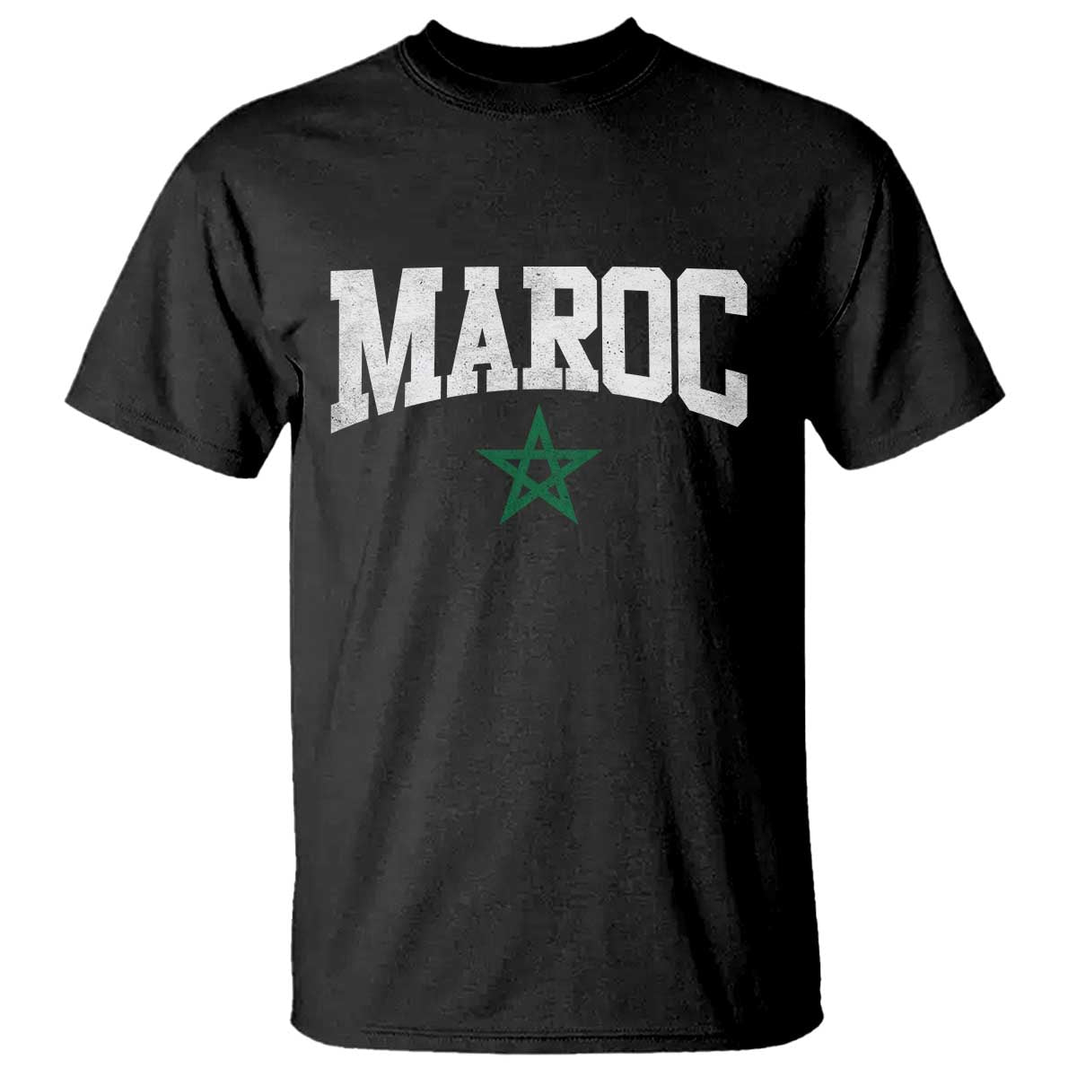 Morocco Maroc Pride T Shirt Moroccan Heritage Vintage Green Star