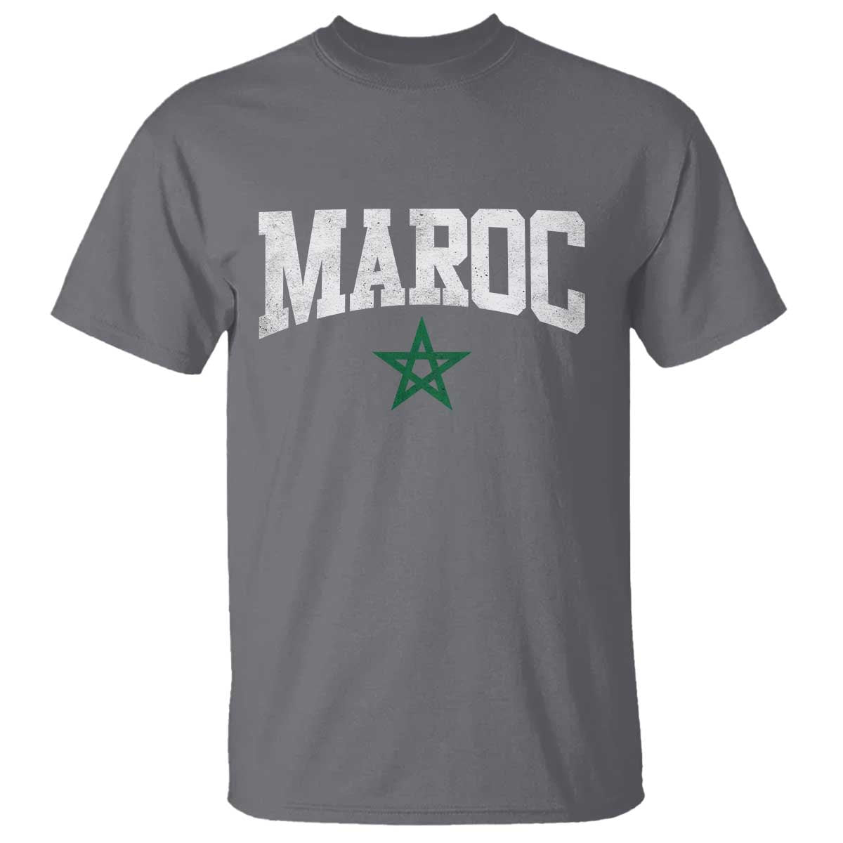 Morocco Maroc Pride T Shirt Moroccan Heritage Vintage Green Star