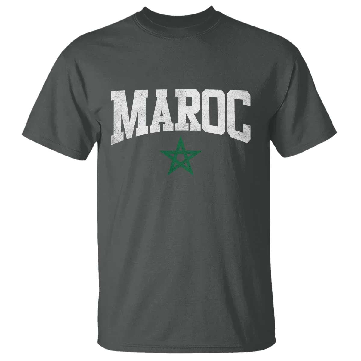 Morocco Maroc Pride T Shirt Moroccan Heritage Vintage Green Star