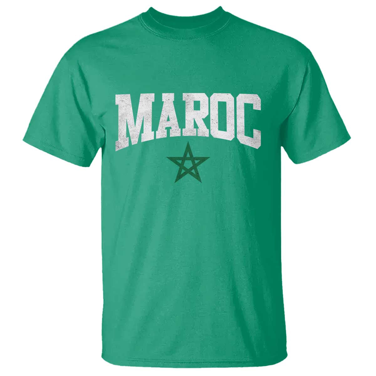 Morocco Maroc Pride T Shirt Moroccan Heritage Vintage Green Star