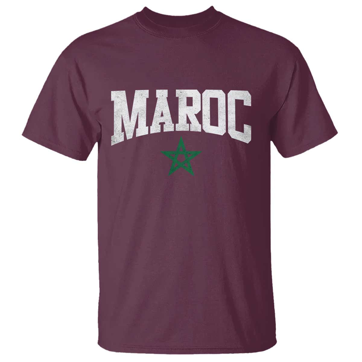 Morocco Maroc Pride T Shirt Moroccan Heritage Vintage Green Star