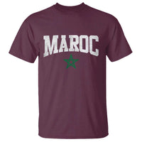 Morocco Maroc Pride T Shirt Moroccan Heritage Vintage Green Star