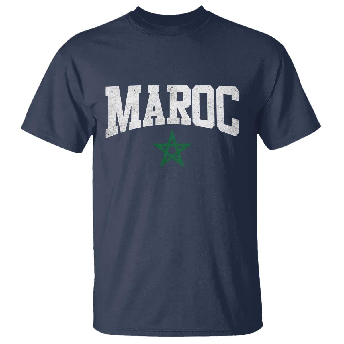 Morocco Maroc Pride T Shirt Moroccan Heritage Vintage Green Star
