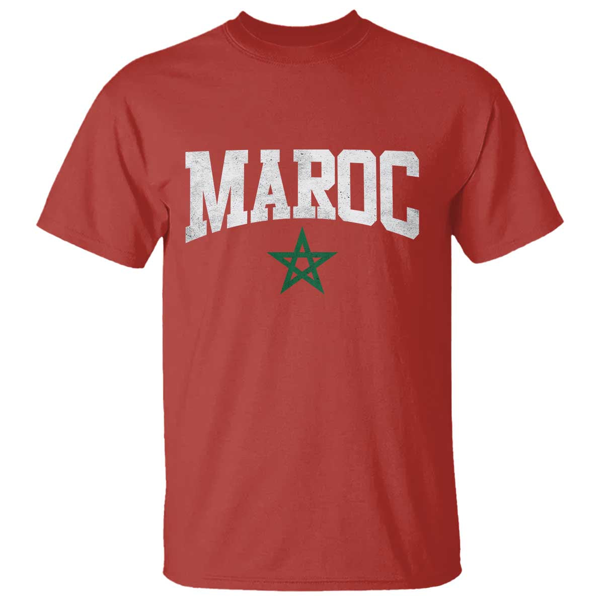 Morocco Maroc Pride T Shirt Moroccan Heritage Vintage Green Star