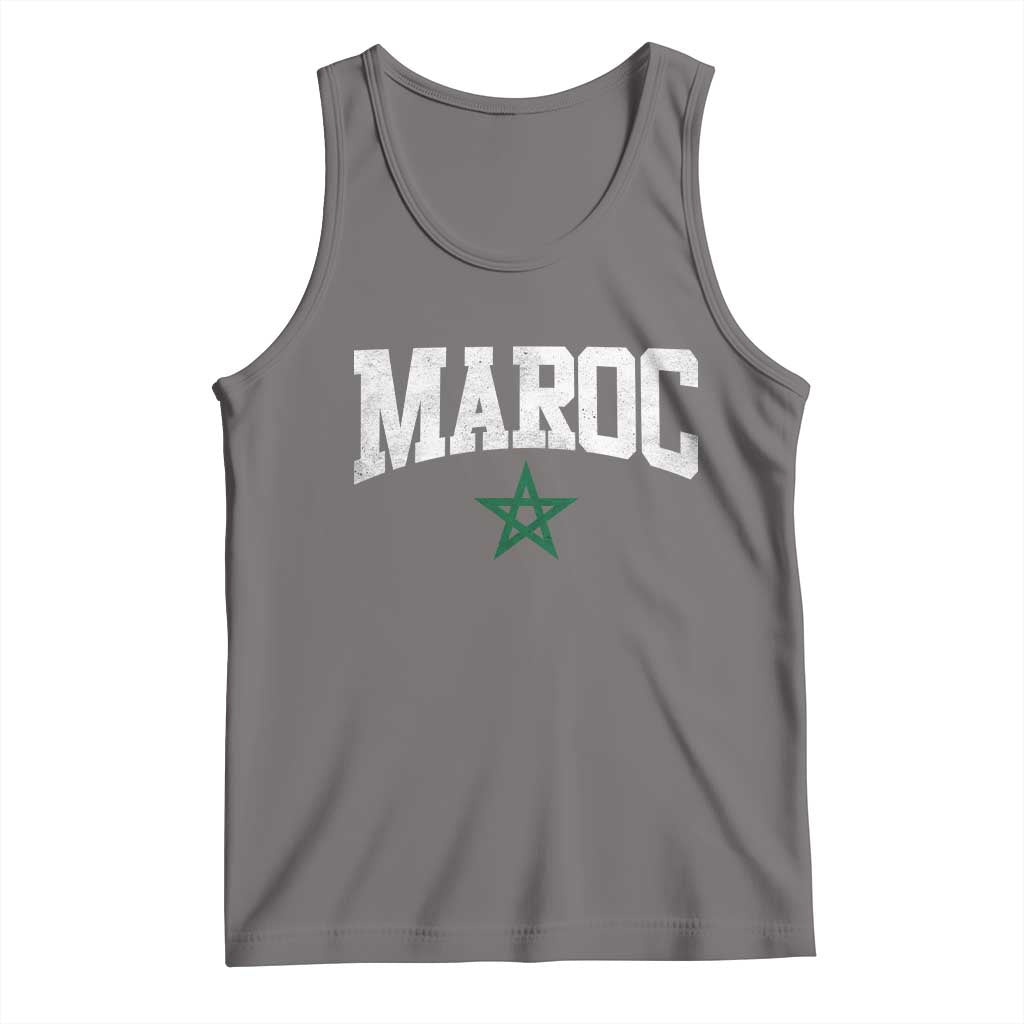 Morocco Maroc Pride Tank Top Moroccan Heritage Vintage Green Star