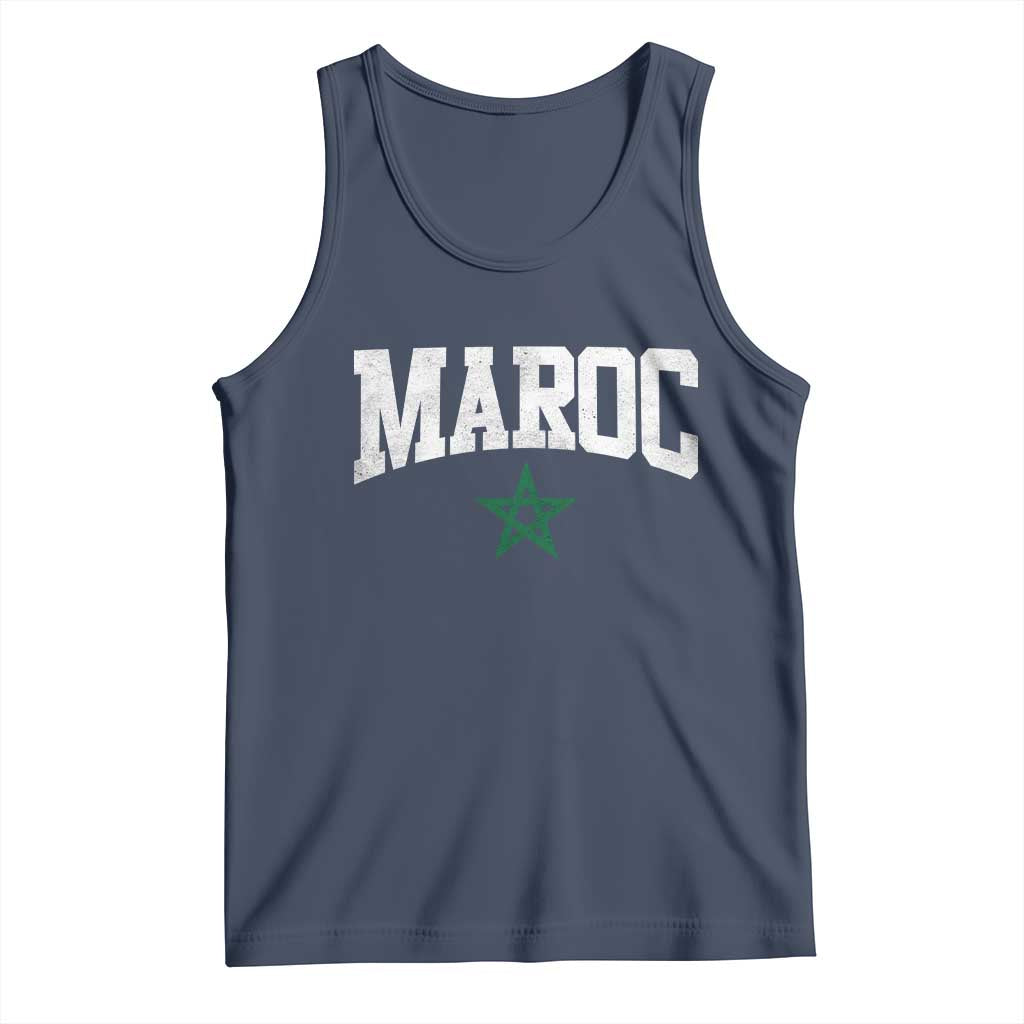 Morocco Maroc Pride Tank Top Moroccan Heritage Vintage Green Star