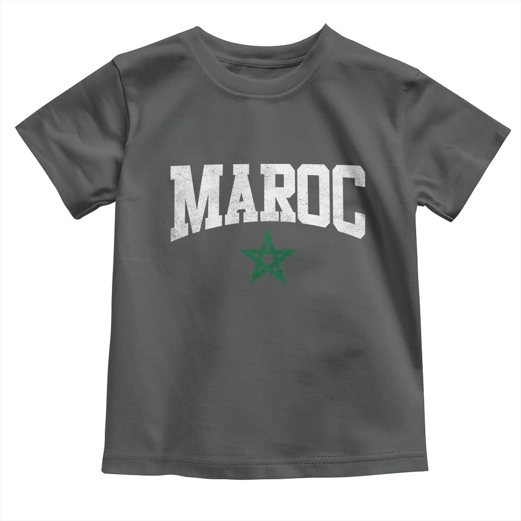 Morocco Maroc Pride Toddler T Shirt Moroccan Heritage Vintage Green Star