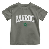 Morocco Maroc Pride Toddler T Shirt Moroccan Heritage Vintage Green Star