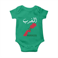 Proud Moroccan Vintage Marocco Map with Arabic Characters Baby Onesie