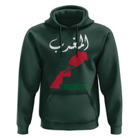 Proud Moroccan Vintage Marocco Map with Arabic Characters Hoodie