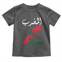 Proud Moroccan Vintage Marocco Map with Arabic Characters Toddler T Shirt