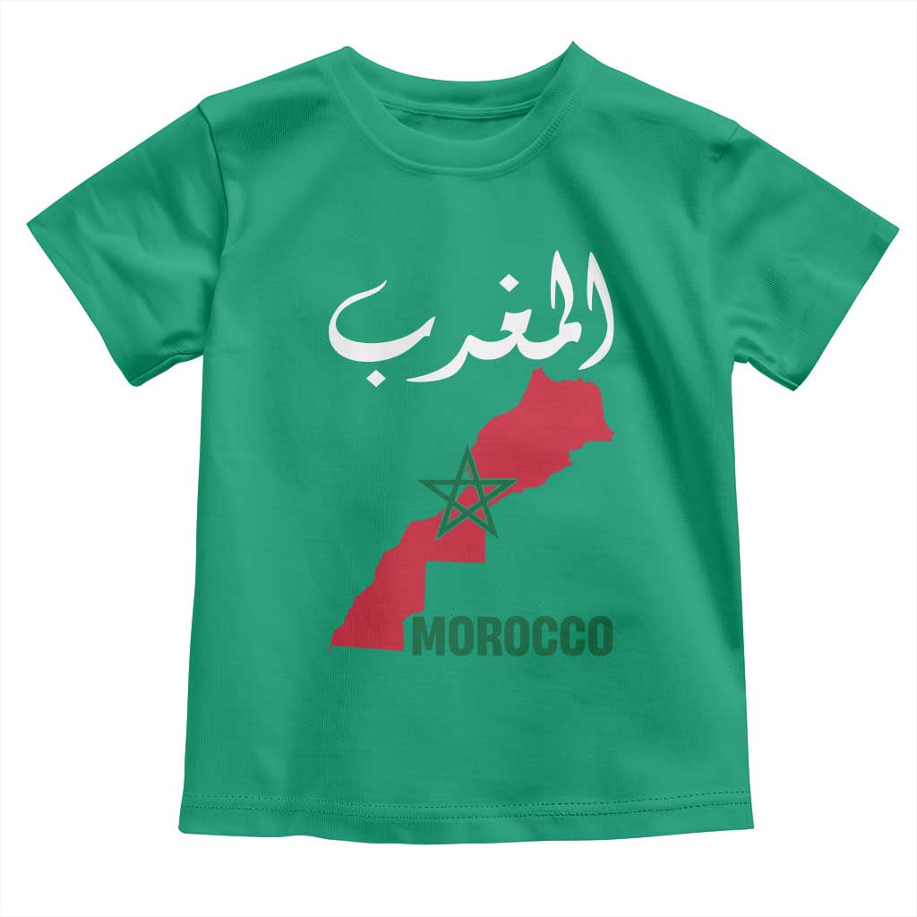 Proud Moroccan Vintage Marocco Map with Arabic Characters Toddler T Shirt