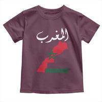Proud Moroccan Vintage Marocco Map with Arabic Characters Toddler T Shirt