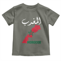 Proud Moroccan Vintage Marocco Map with Arabic Characters Toddler T Shirt