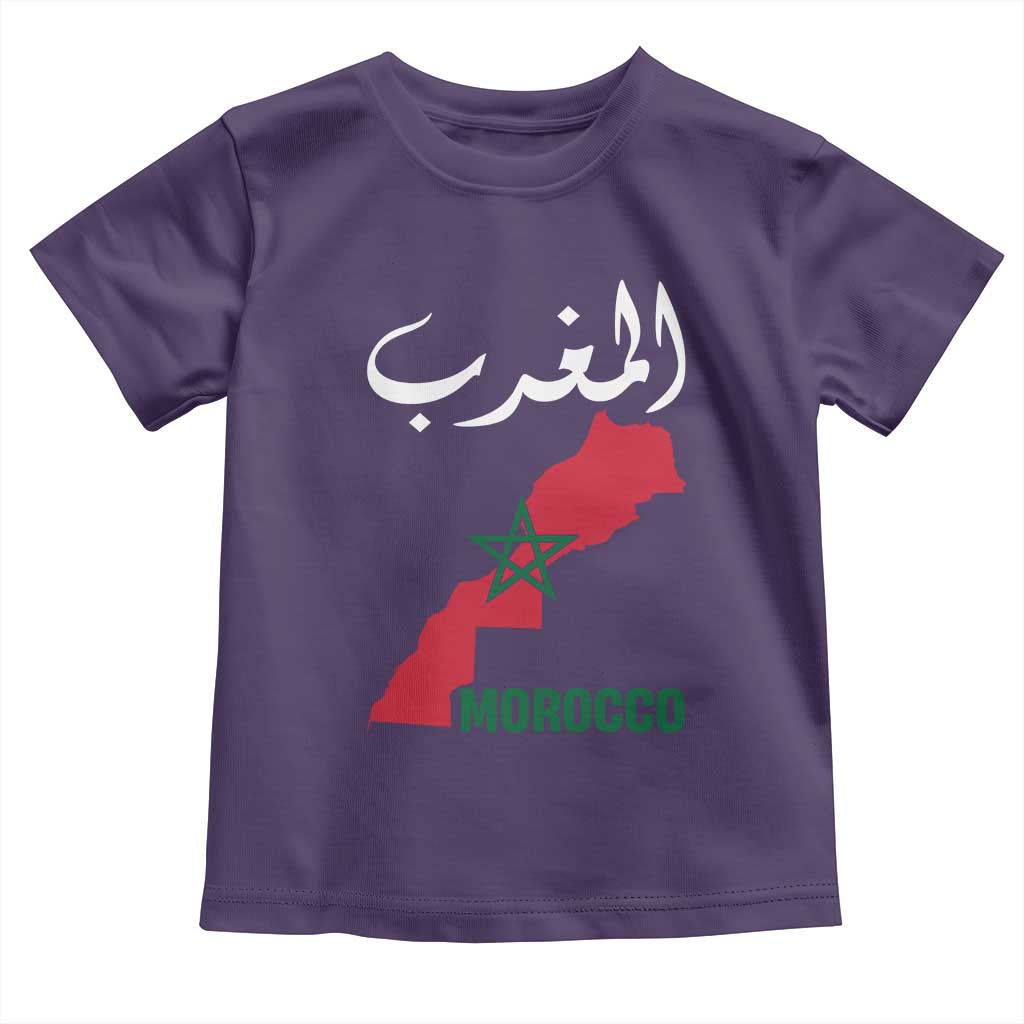 Proud Moroccan Vintage Marocco Map with Arabic Characters Toddler T Shirt