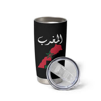 Proud Moroccan Vintage Marocco Map with Arabic Characters Tumbler Cup
