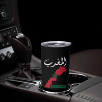 Proud Moroccan Vintage Marocco Map with Arabic Characters Tumbler Cup