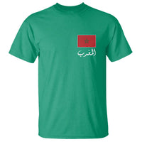 Moroccan Heritage Vintage Marocco Flag with Arabic Characters T Shirt