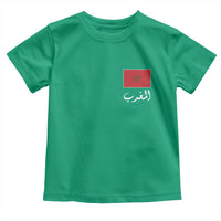 Moroccan Heritage Vintage Marocco Flag with Arabic Characters Toddler T Shirt