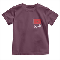 Moroccan Heritage Vintage Marocco Flag with Arabic Characters Toddler T Shirt
