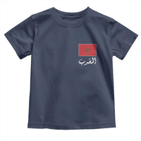 Moroccan Heritage Vintage Marocco Flag with Arabic Characters Toddler T Shirt