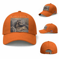 Funny Raccoon Book Lover Baseball Cap Probably Reading Trash Bookworms Teachers