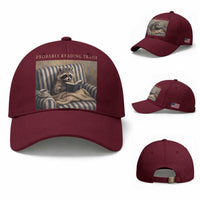 Funny Raccoon Book Lover Baseball Cap Probably Reading Trash Bookworms Teachers