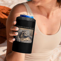 Funny Raccoon Book Lover 4 in 1 Can Cooler Tumbler Probably Reading Trash Bookworms Teachers
