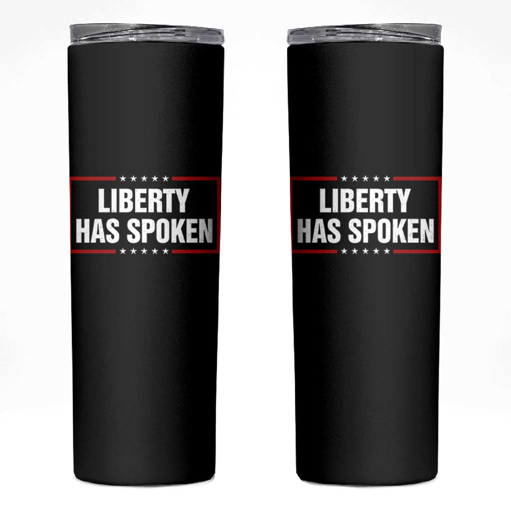 Liberty Has Spoken Funny Basketball Pointing Meme Skinny Tumbler