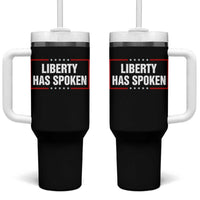 Liberty Has Spoken Funny Basketball Pointing Meme Tumbler With Handle