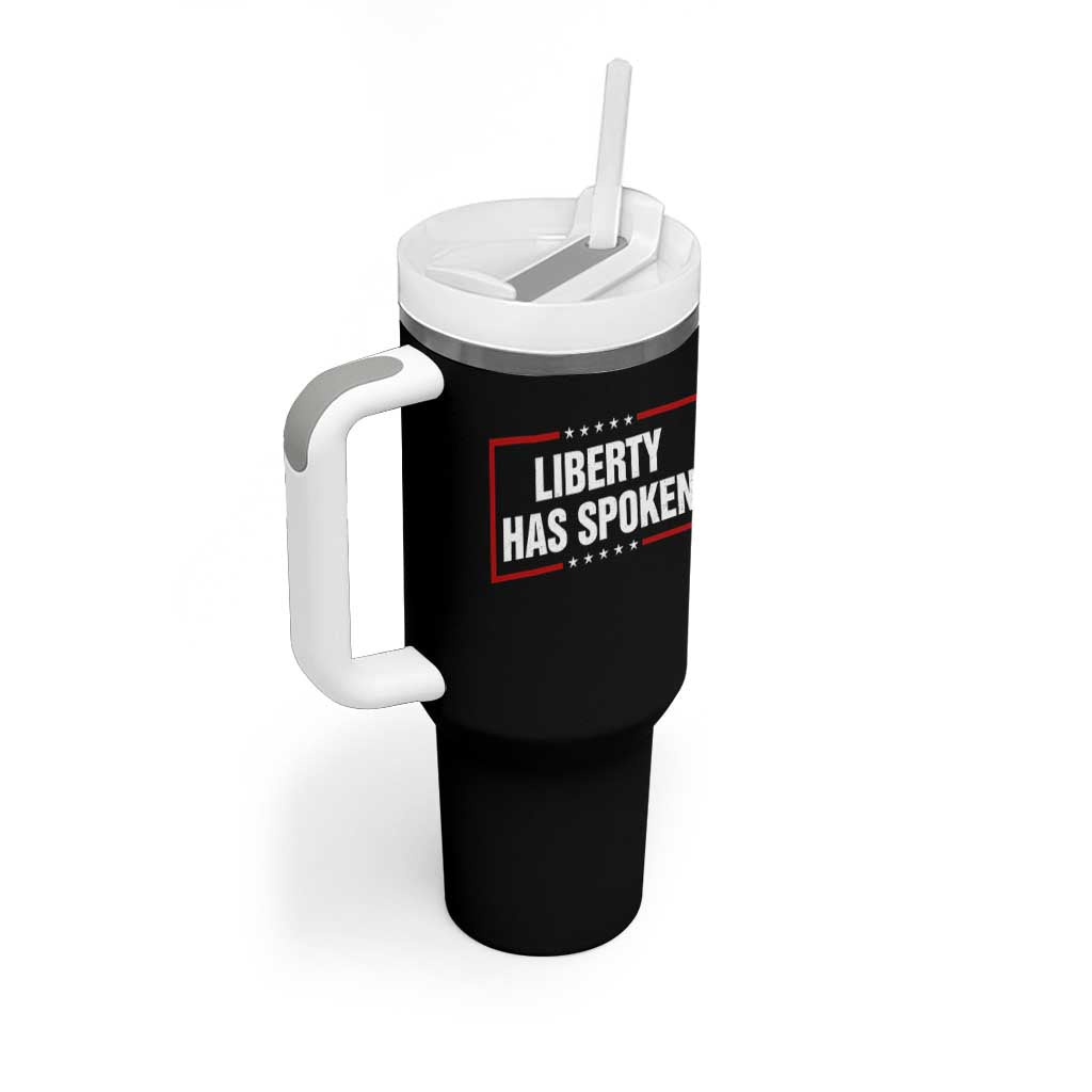 Liberty Has Spoken Funny Basketball Pointing Meme Tumbler With Handle