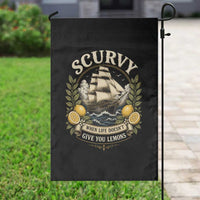 Scurvy When Life Doesnt Give You Lemons Garden Flag Funny Pirate Lemon Vitamin C