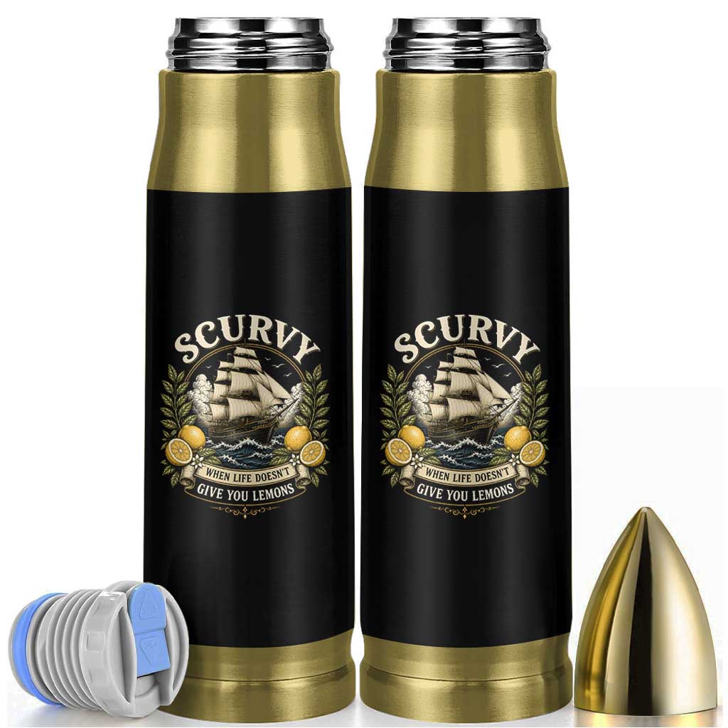 Scurvy When Life Doesnt Give You Lemons Bullet Tumbler Funny Pirate Lemon Vitamin C