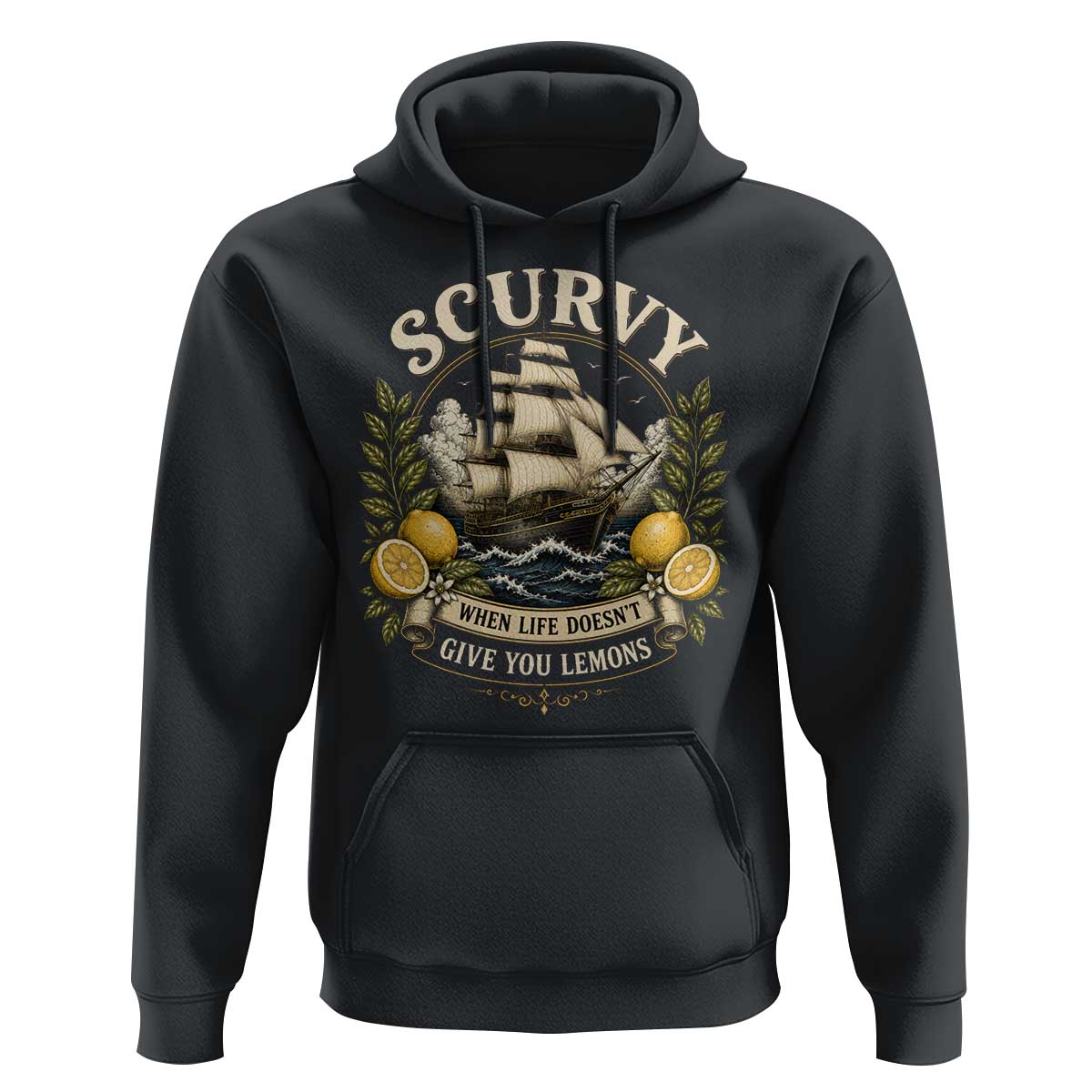 Scurvy When Life Doesnt Give You Lemons Hoodie Funny Pirate Lemon Vitamin C