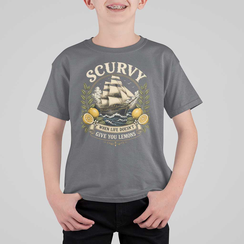 Scurvy When Life Doesnt Give You Lemons T Shirt For Kid Funny Pirate Lemon Vitamin C