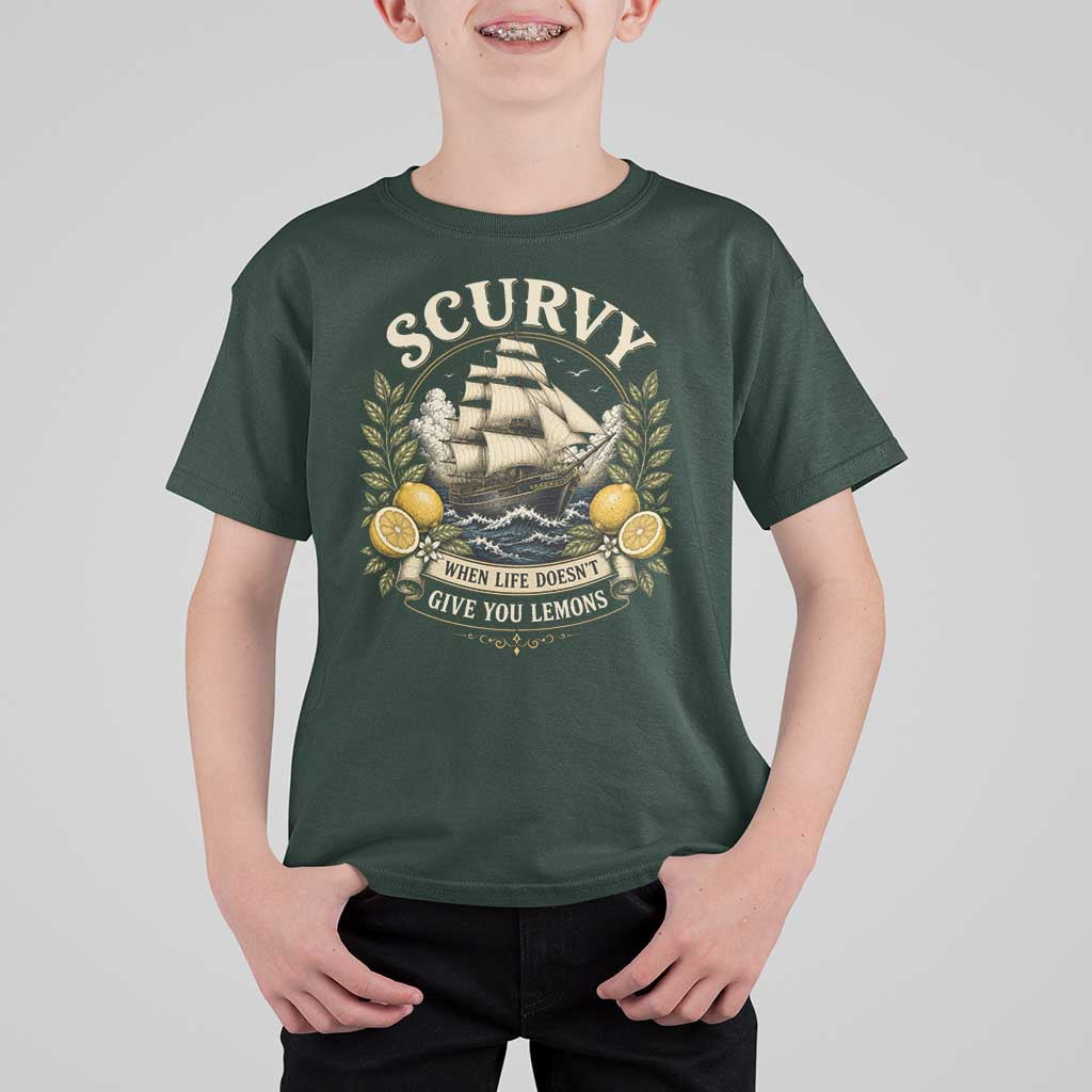 Scurvy When Life Doesnt Give You Lemons T Shirt For Kid Funny Pirate Lemon Vitamin C