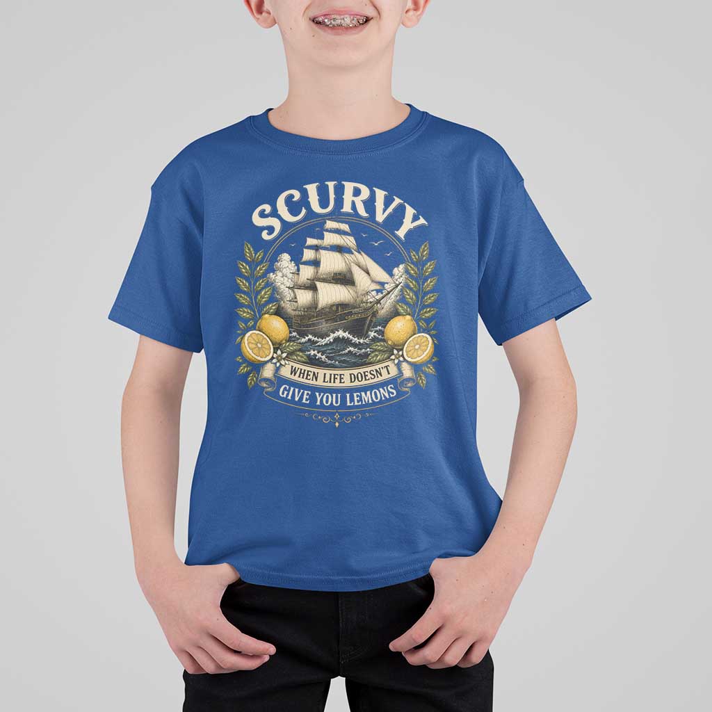 Scurvy When Life Doesnt Give You Lemons T Shirt For Kid Funny Pirate Lemon Vitamin C