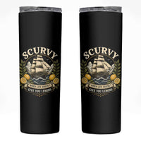 Scurvy When Life Doesnt Give You Lemons Skinny Tumbler Funny Pirate Lemon Vitamin C