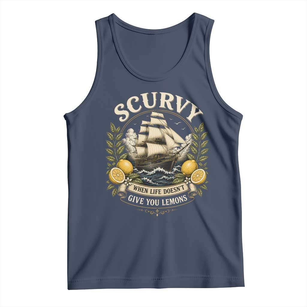 Scurvy When Life Doesnt Give You Lemons Tank Top Funny Pirate Lemon Vitamin C
